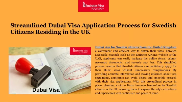 streamlined dubai visa application process for swedish citizens residing in the uk