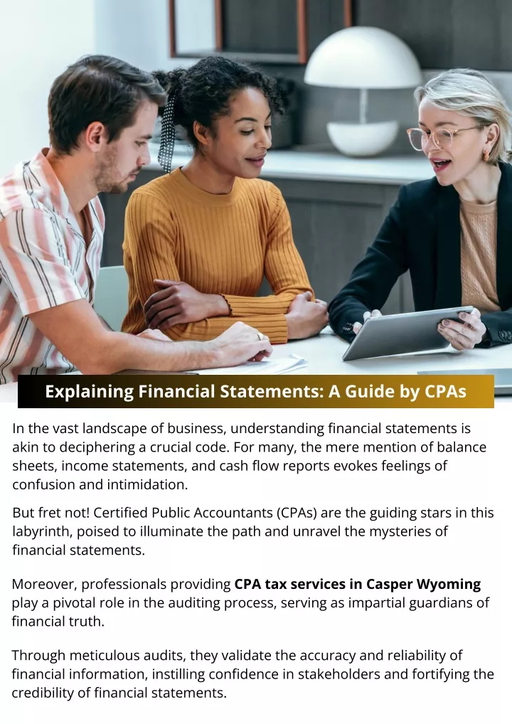 explaining financial statements a guide by cpas