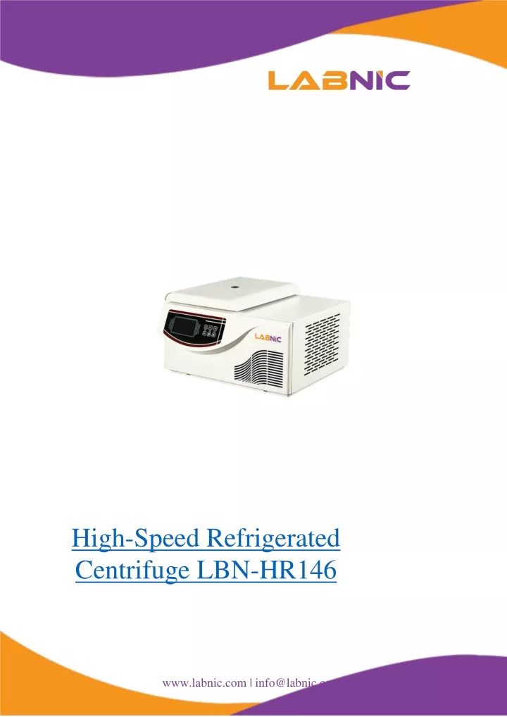 high speed refrigerated centrifuge lbn hr146