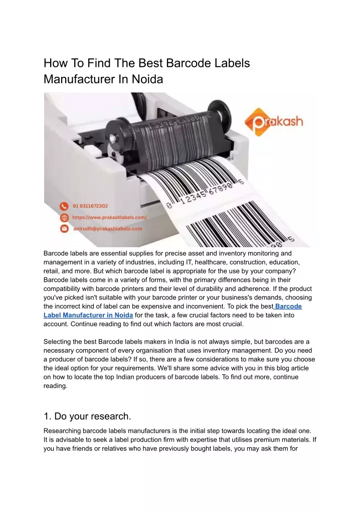 how to find the best barcode labels manufacturer