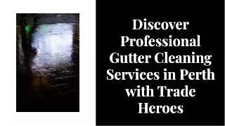 Discover professional gutter cleaning services in perth with trade heroes