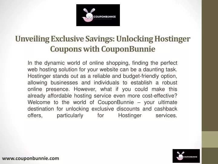 unveiling exclusive savings unlocking hostinger coupons with couponbunnie