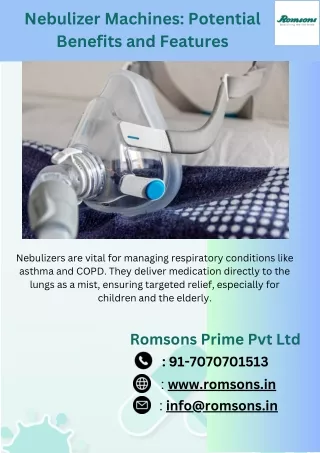 Nebulizer Machines Potential Benefits and Features