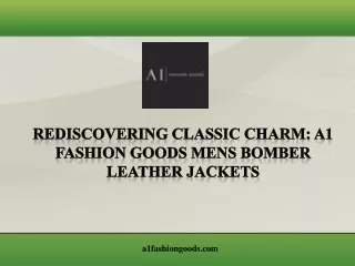 Rediscovering Classic Charm A1 Fashion Goods Mens Bomber Leather Jackets