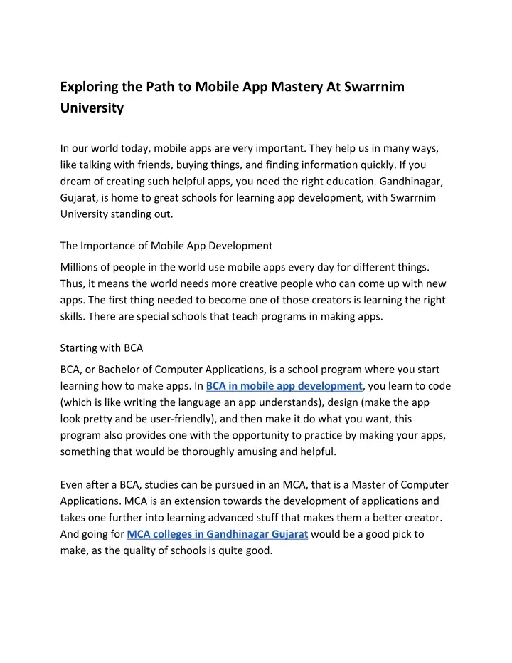 exploring the path to mobile app mastery