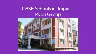 CBSE Schools in Jaipur –  Ryan Group