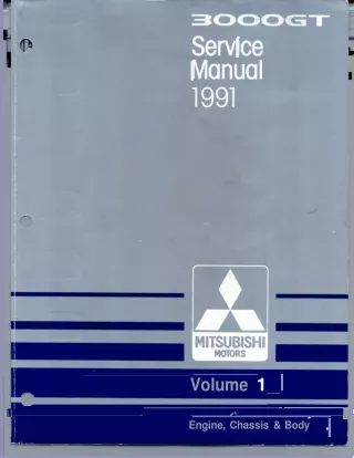 1991 Mitsubishi 3000GT Service Repair Manual