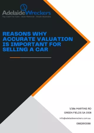Reasons Why Accurate Valuation is Important for Selling a Car