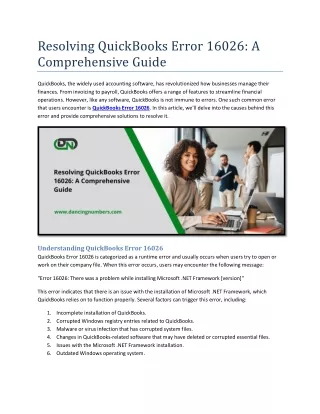 resolving quickbooks error 16026 a comprehensive