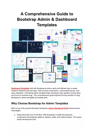 A Comprehensive Guide to Bootstrap Admin & Dashboard Templates