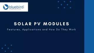 Solar PV Modules: Harnessing Sunlight for Clean Energy