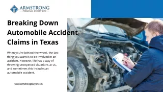 Breaking Down Automobile Accident Claims in Texas