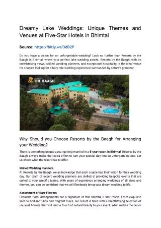 Resorts By The Baagh: Luxury Redefined In Bhimtal