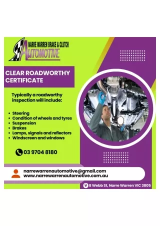 Best Roadworthy Certificate in Nerre Warren Automotive