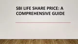 SBI Life Share Price: A Comprehensive Guide