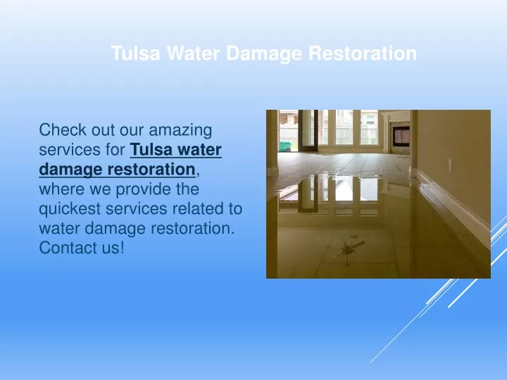 tulsa water damage restoration