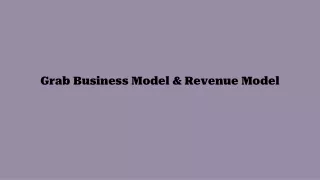 Grab Business Model & Revenue Model
