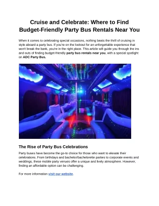 Cruise and Celebrate_ Where to Find Budget-Friendly Party Bus Rentals Near You