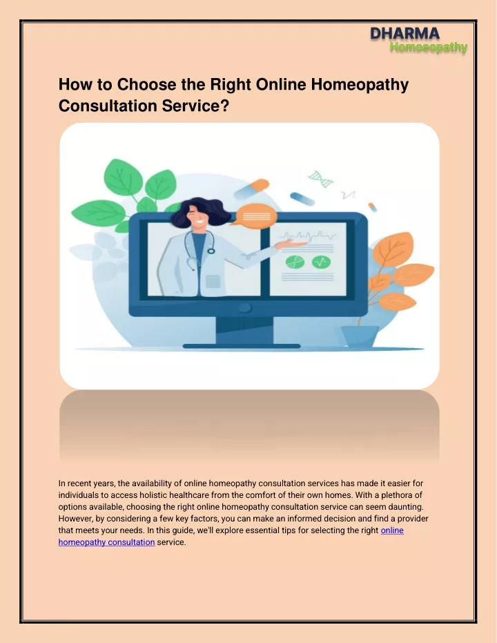 how to choose the right online homeopathy