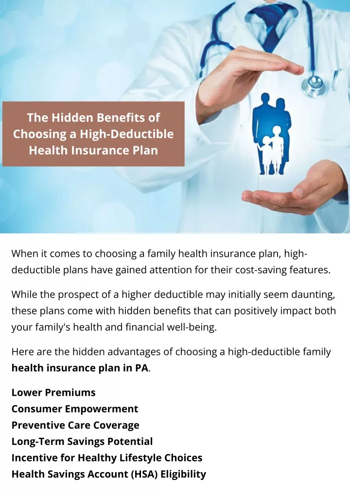 the hidden benefits of choosing a high deductible