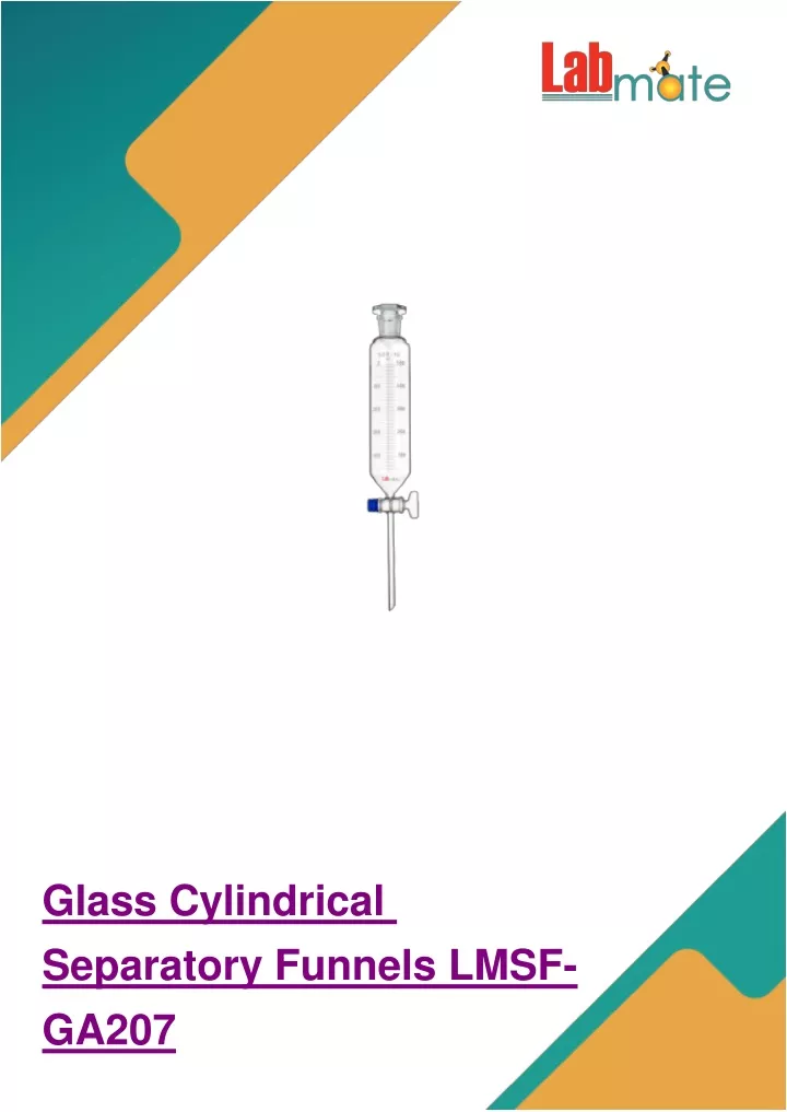 glass cylindrical separatory funnels lmsf ga207