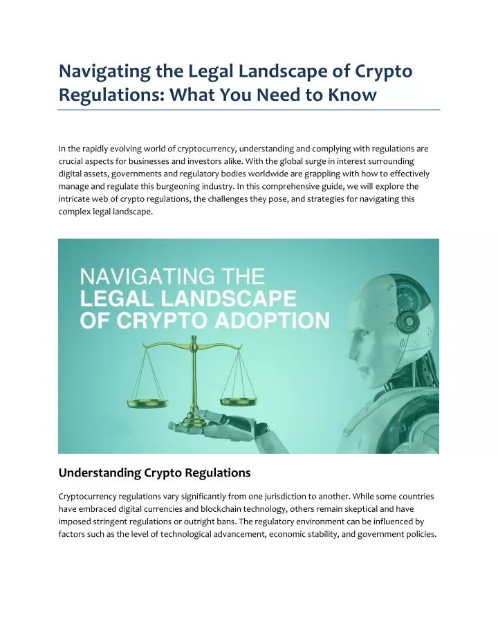 navigating the legal landscape of crypto