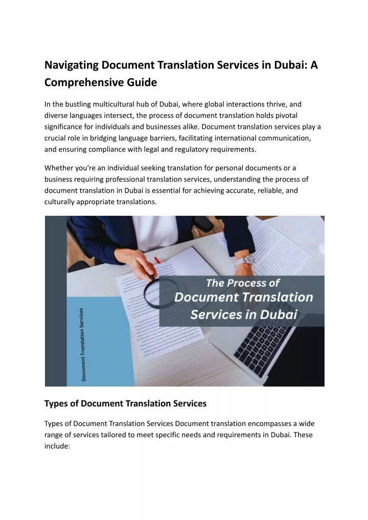 navigating document translation services in dubai