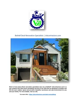 bothell deck renovation specialists