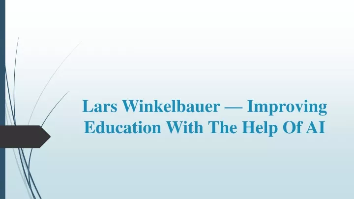 lars winkelbauer improving education with the help of ai