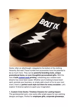 socks often an afterthought relegated