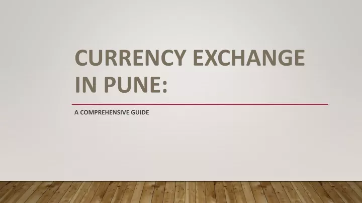 currency exchange in pune