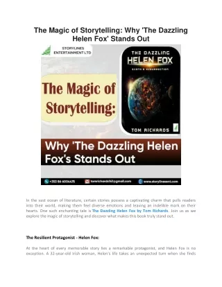 The Magic of Storytelling Why 'The Dazzling Helen Fox' Stands Out