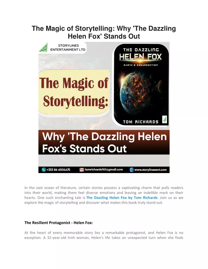 the magic of storytelling why the dazzling helen