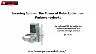 Securing Spaces The Power of Kaba Locks from Parkavenuelocks