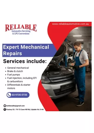 Expert All Mechanical repairs in Victoria| Reliable