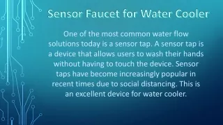 Automatic Sensor Faucet