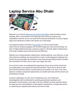 laptop service abu dhabi
