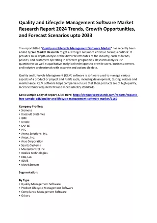 quality and lifecycle management software market