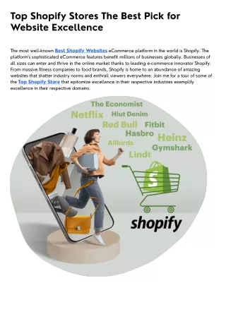 Top Shopify Stores the Best Pick for Website Excellence