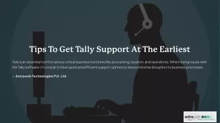 Tips To Get Tally Support At The Earliest