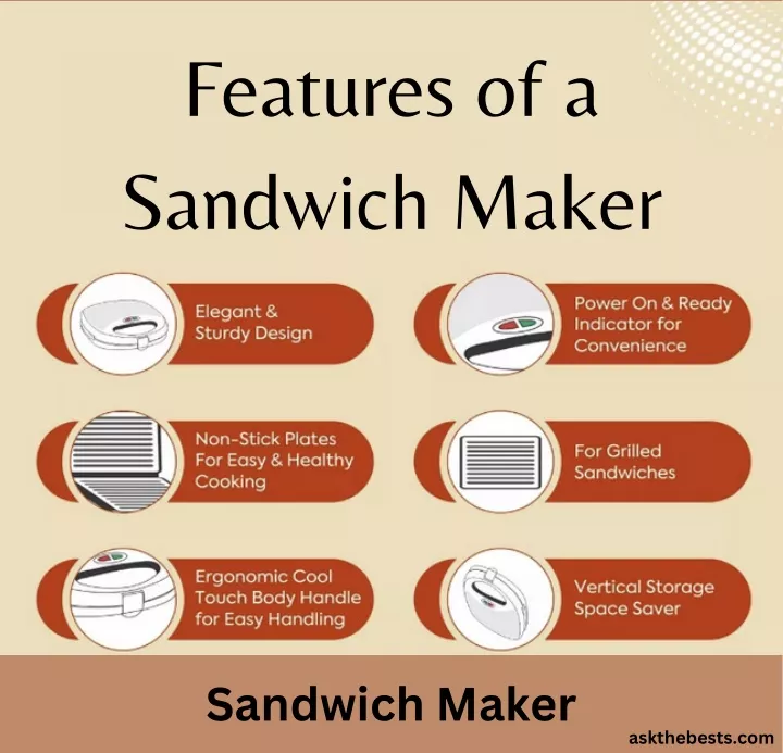 features of a sandwich maker