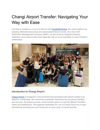 changi airport transfer navigating your way with