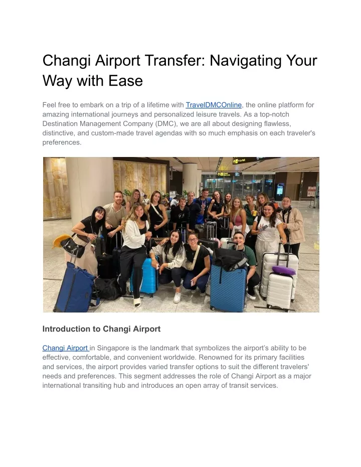 changi airport transfer navigating your way with