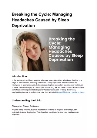 Breaking the Cycle_ Managing Headaches Caused by Sleep Deprivation