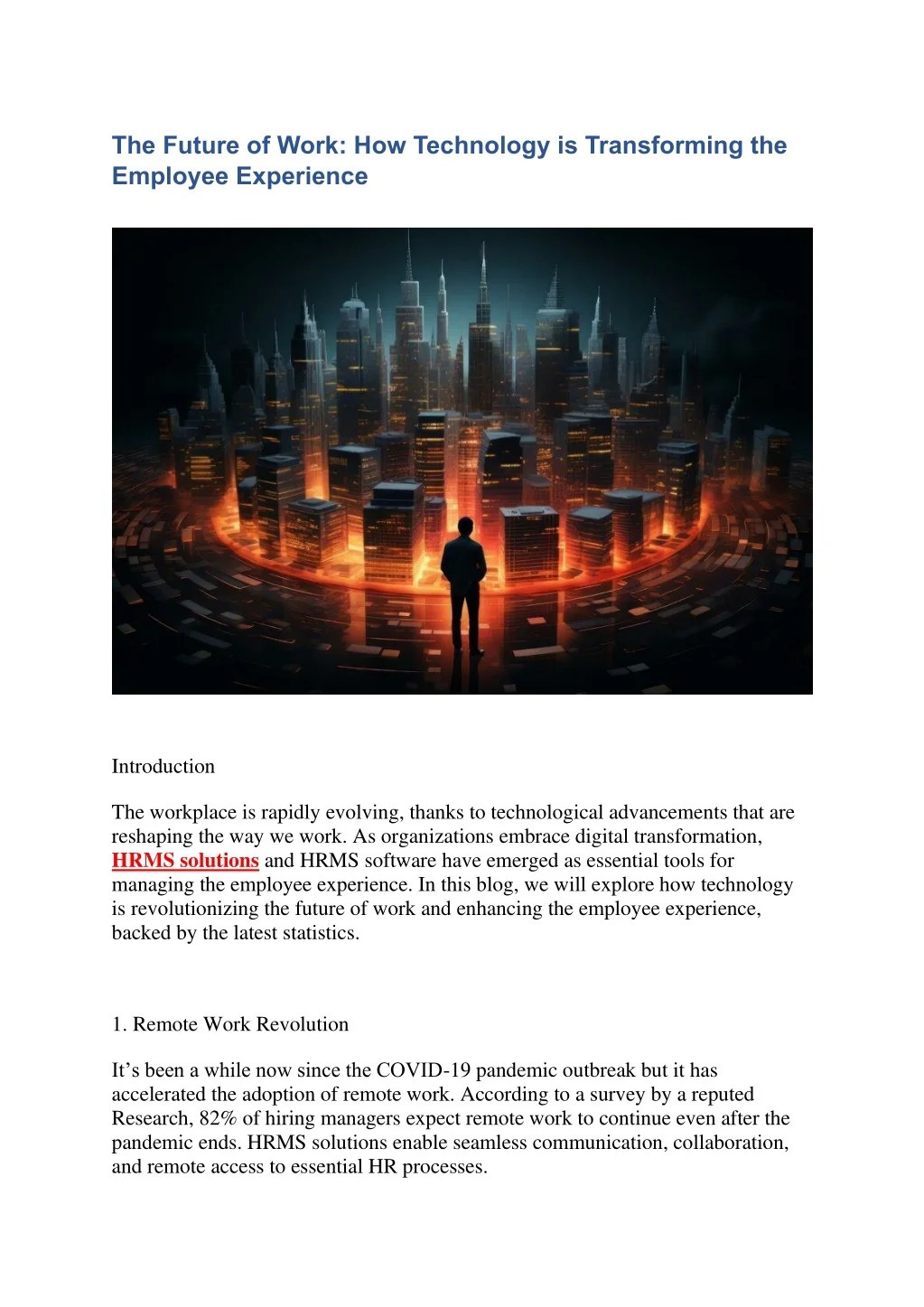 PPT - The Future of Work : How Technology is Transforming the Employee ...
