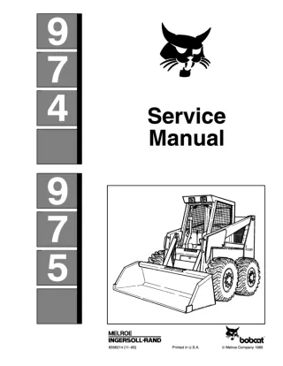 BOBCAT 975 SKID STEER LOADER Service Repair Manual