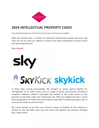 2024 intellectual property cases