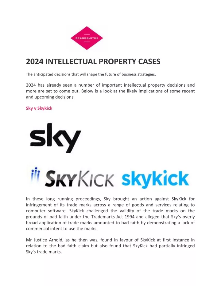2024 intellectual property cases