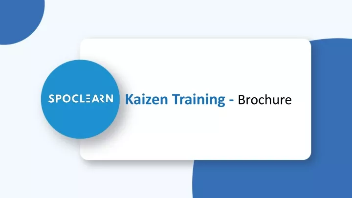 kaizen training brochure