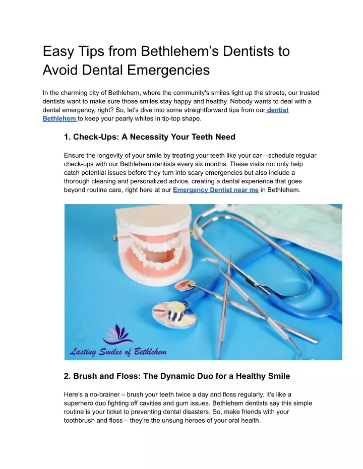 easy tips from bethlehem s dentists to avoid